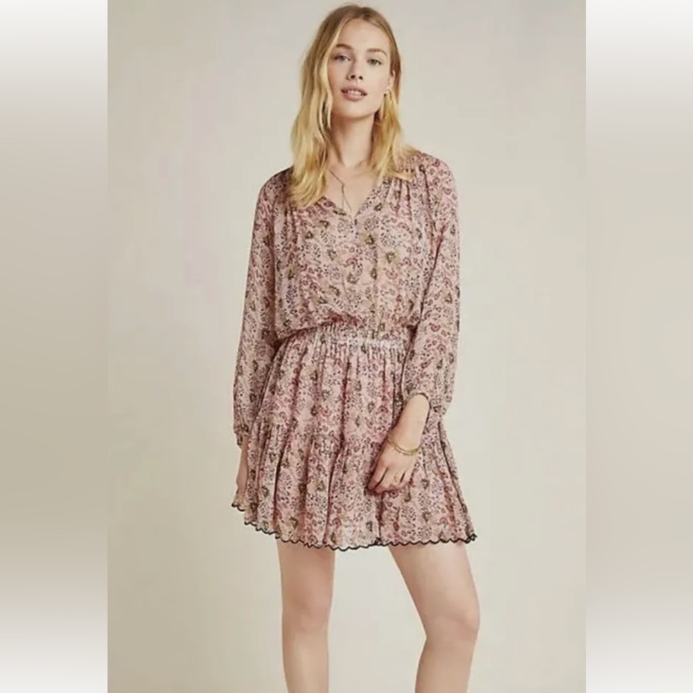 Velvet by Graham & Spencer Aubrey Printed Peasant Dress